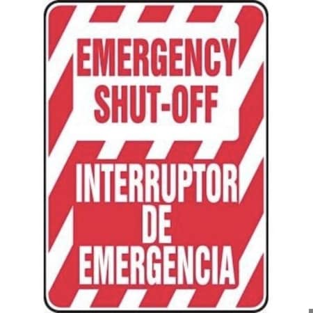 Accuform BILINGUAL Safety Sign EMERGENCY SBMELC518VP SBMELC518VP